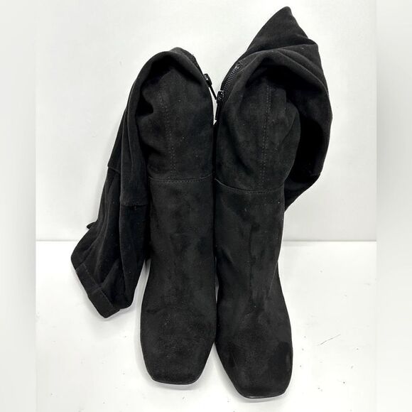 Over the Knee Boots Womens Square Toe Block Heel Size 6.5 - Picture 5 of 9